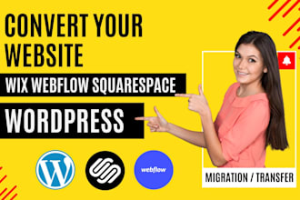 clone convert or transfer wix, webflow, squarespace to wordpress