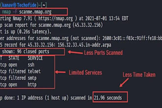 do expert nmap network scan for a security assessment