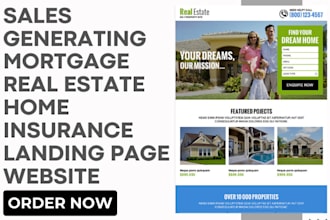 design mortgage landing page mortgage website real estate home insurance website