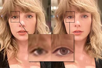upscale low res photo, fix flaws, expand, face swap using ai
