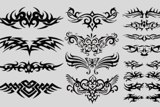 design a tribal cyber sigilism tattoo or piece of apparel