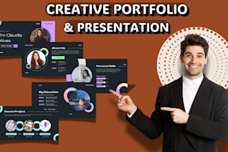 make creative portfolio and presentation on canva