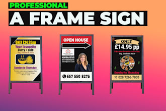 do a frame sign, street sign, sidewalk sign, pavement sign, parking sign