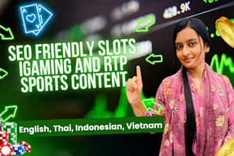 write SEO friendly slots igaming and rtp sports content
