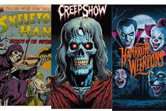create halloween comic page panel, comic book in dark horror anime style