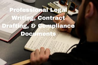 offer professional legal writing, contract drafting, and compliance documents
