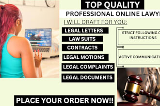 expertly draft motions, lawsuits, complaints and legal documents