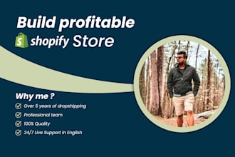 make profitable shopify dropshipping store or shopify website