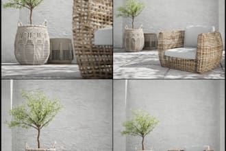 do outdoor furniture chair sun loungers bed 3d modeling and rendering