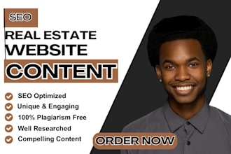 write SEO real estate website content real estate idx website wordpress website
