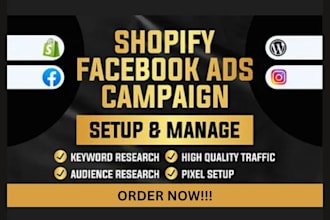 setup tiktok store, facebook store, instagram store, shopify marketing store