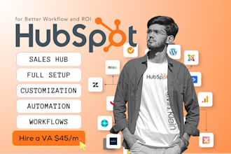 set up your hubspot CRM, workflows, automation data import, email campaign
