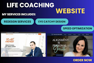 design life coaching website, consulting website, life coach, career website