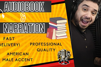 voice over audiobook, narration or commercial script with male american accent