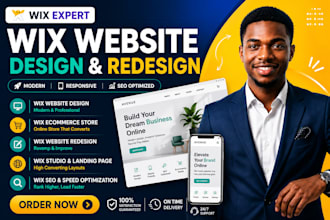 do wix website design, wix ecommerce store, redesign wix webseite