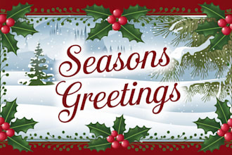 create amazing invitation, christmas greetings card, holiday