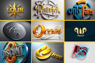 design creative modern minimalist 3d professional business logo design