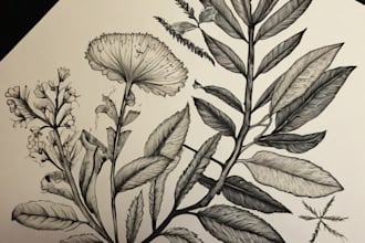 draw botanical and animal designs and patterns for you
