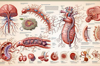 design scientific illustration, medical, biology,  educational illustration