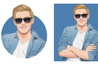 draw cartoon portrait avatar from your photo in 24h