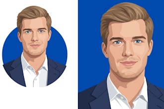 draw portrait avatar cartoon from photo in 24h