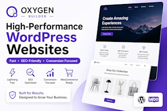be your oxygen builder expert for oxygen wordpress website and portfolio
