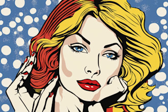 do a retro pop art roy lichtenstein style