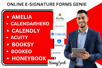 amelia calendarhero calendly acuity booksy bookeo honeybook venngage visme