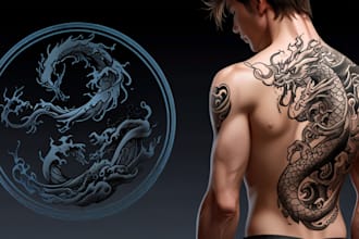 create japanese or oriental tattoo design for you