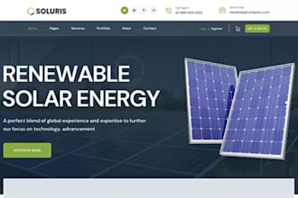 design solar shopify solar panel store solar battery website solar energy store