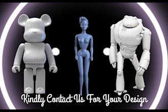 sculpt 3d bjd doll character toy model design articulated rendering for printing