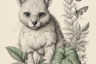 draw animal and botanical illustration