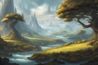 draw fantasy concept landscape illustrations