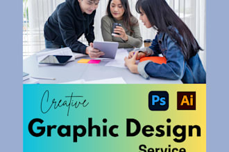 do creative graphic design, flyer, and social media banner
