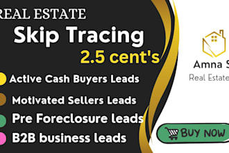 do cash buyers , motivated sellers , pre foreclousre with skip tracing