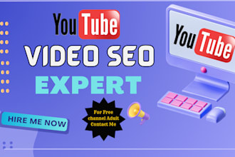 best youtube video SEO expert optimization and channel growth manager