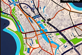 design custom vector city map for event or road c