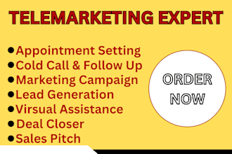 be your sales representative for b2b lead generation, close deal, telemarketing