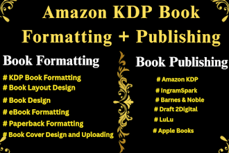 publish book on amazon kindle kdp, book formatting, amazon kdp book publishing
