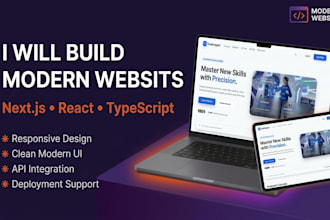build modern responsive websites with nextjs nodejs