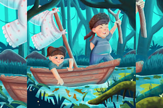 children storybook illustrations cute art