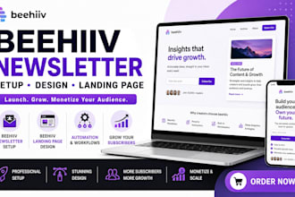 beehiiv setup beehiiv newsletter, beehiiv landing page beehiiv website design