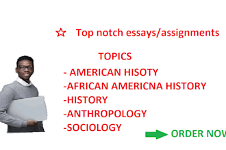 write history, cultural studies, sociology articles and assignments