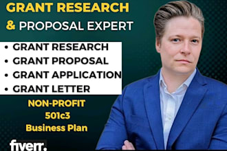 do grant research, grant proposal writing, application help and business plan