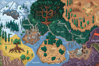 make fantasy maps of world, region for your rpg game