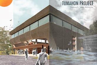 do creative architectural digital collage renderings