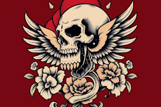 create old school or traditional tattoo design