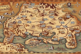 make a high quality professional fantasy map for dnd for you