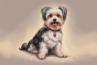 create a unique disney pet portrait