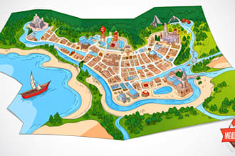 design a map or a site plan vector illustration